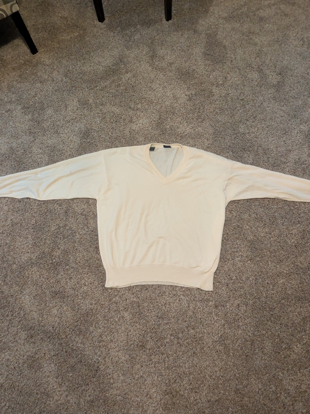 mens Vintage Bobby Jones V-Neck Knit Made In Italy Distressed Wool Sweater XXL
